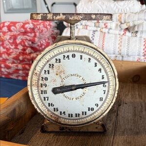 Vintage Rustic Montgomery Family Scale